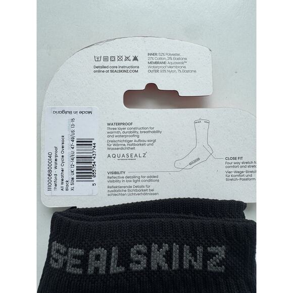 SealSkinz Thetford Waterproof Oversocks -XL - Picture 3 of 4